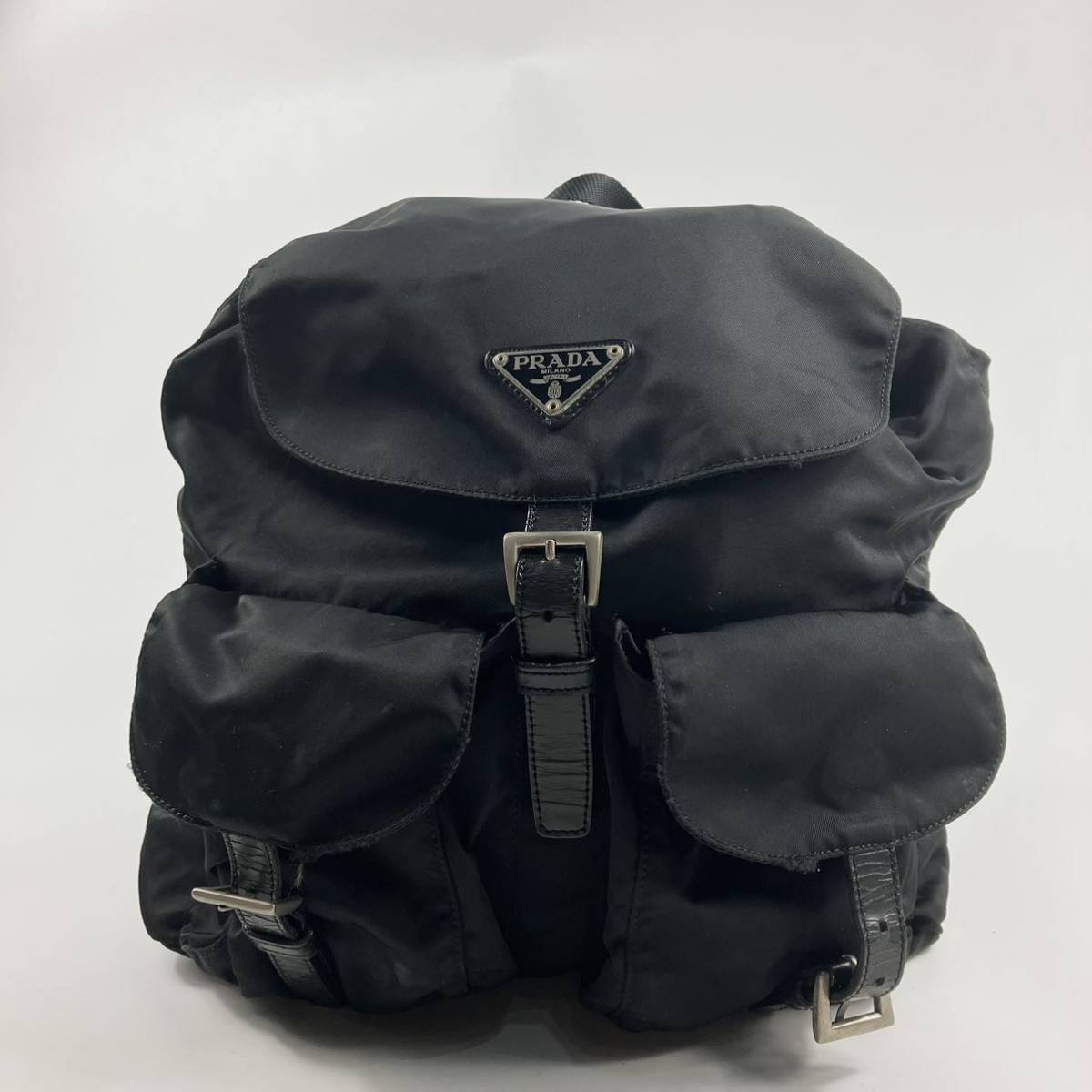 1円【大人気】 PRADA プラダ リュック ブラック 黒 ナイロン 通勤鞄 