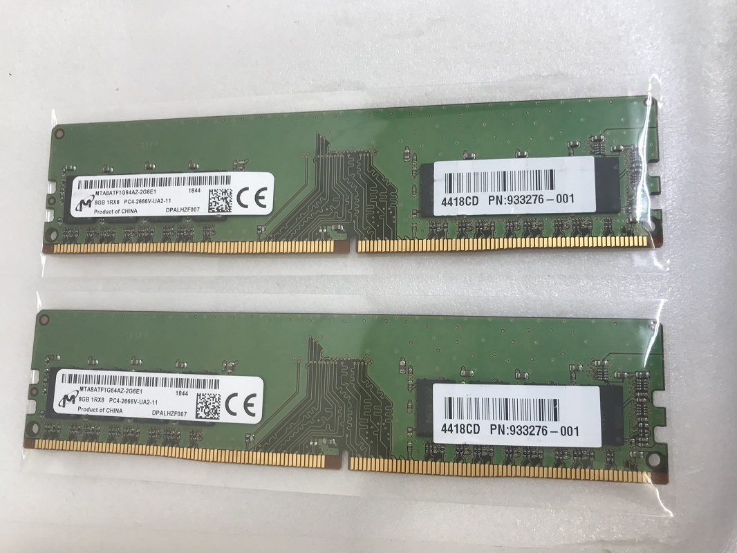 MICRON PC4-2666V-UA2-11 8GB 2枚 16GB DDR4 デスクトップ用メモリ PC4