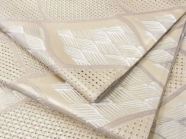 【七福】m1871 螺鈿 中国三大刺繍 汕頭刺繍 正絹 袋帯 全通 スワトウ刺繍 正絹 総刺繍 一凛〉 訪問着 花美人着物□中国三