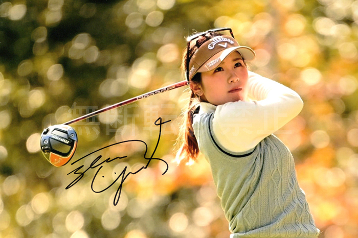 ○ 西村優菜 直筆サインフォト/写真 女子ゴルフ 西村優菜 女子ゴルフ