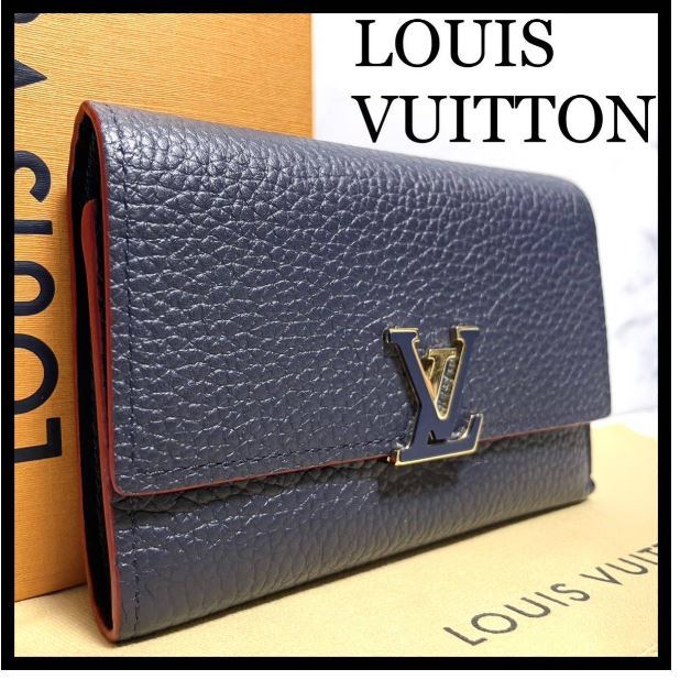 １円【極美品・ICチップ搭載】LOUIS VUITTON ルイヴィトン ポルトフォイユ カプシーヌ コンパクト M63741 定価13万円