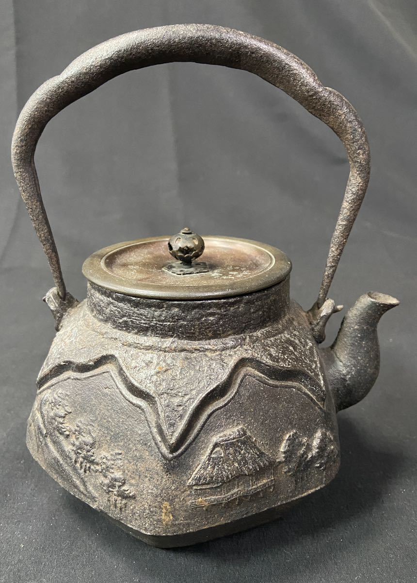 鉄瓶 龍文堂造 龍文堂 煎茶道具 茶道具 - 岩肌 在銘 ｜骨董品買取
