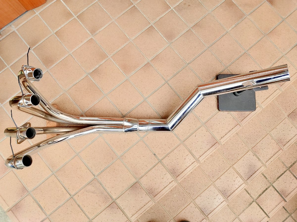 CB750 RC42ショート管メッキ ワンピースマフラー集合管マフラーCBX750F 