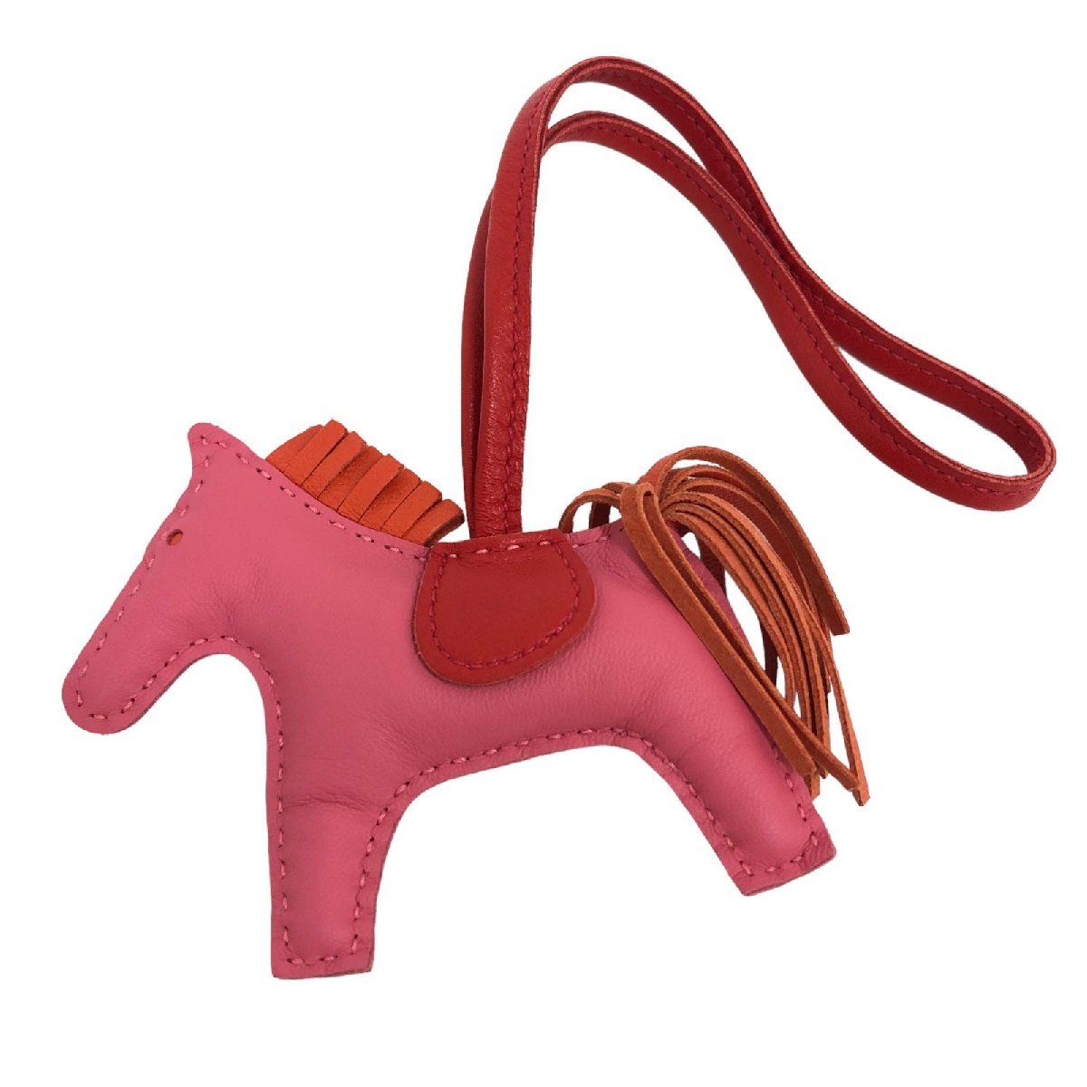 エルメス] ロデオ PM バッグ チャーム レッド ピンク エルメス