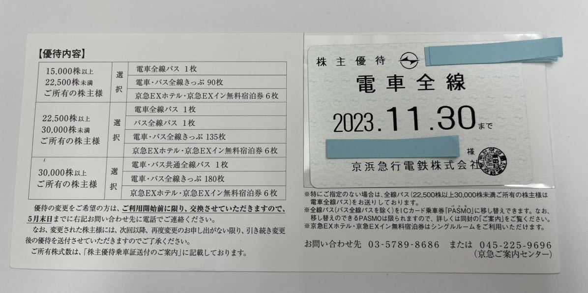京浜急行株主優待乗車証 20枚 送料無料 京浜急行電鉄 株主優待乗車証「乗車券（切符）」1枚 ～26年5月 の購入