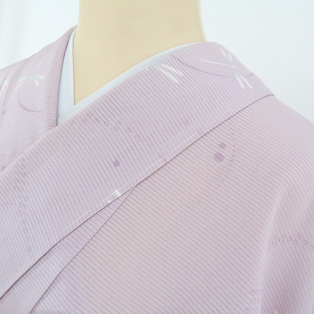 ゆめsaku2 専用出品 絽 蜻蛉 夏着物 仕付け糸付“頬染める水面から