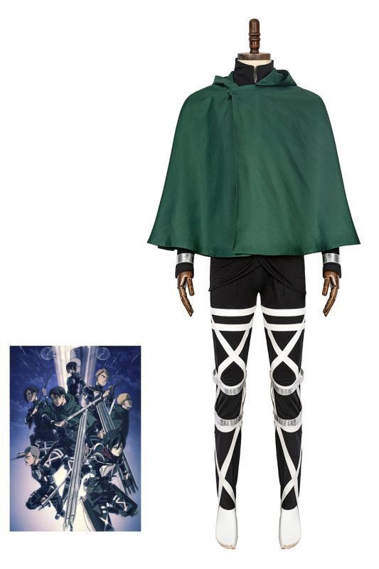cox250進撃の巨人 The Final ファイナルシーズン 調査兵団 自由の翼 新立体機動装置 リヴァイ コスプレ衣装_1