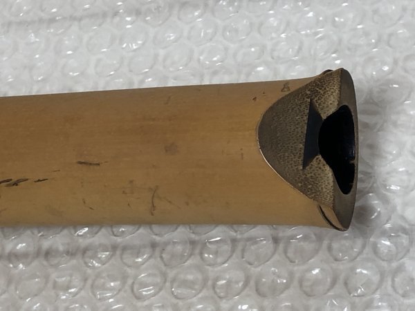 銘なし 】 尺八 一尺八寸 約54.5㎝ 中継藤巻 □ 和楽器 竹細工 銘なし