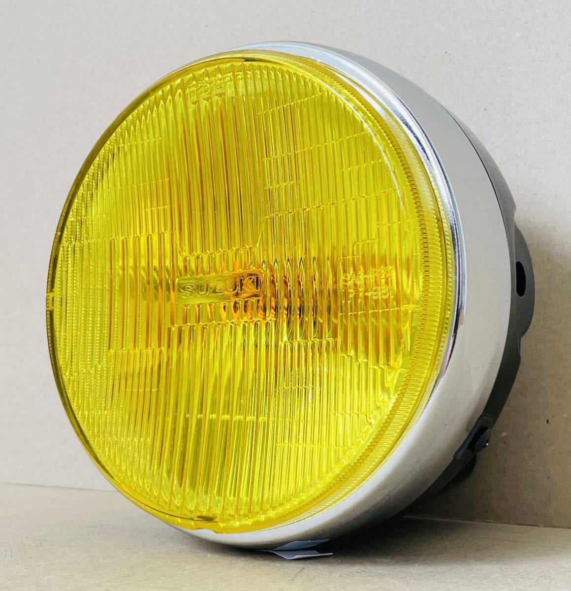 当時物SUZUKI刻印IPF凹レンズ付きヘッドライトASSYGT380GS400 当時物