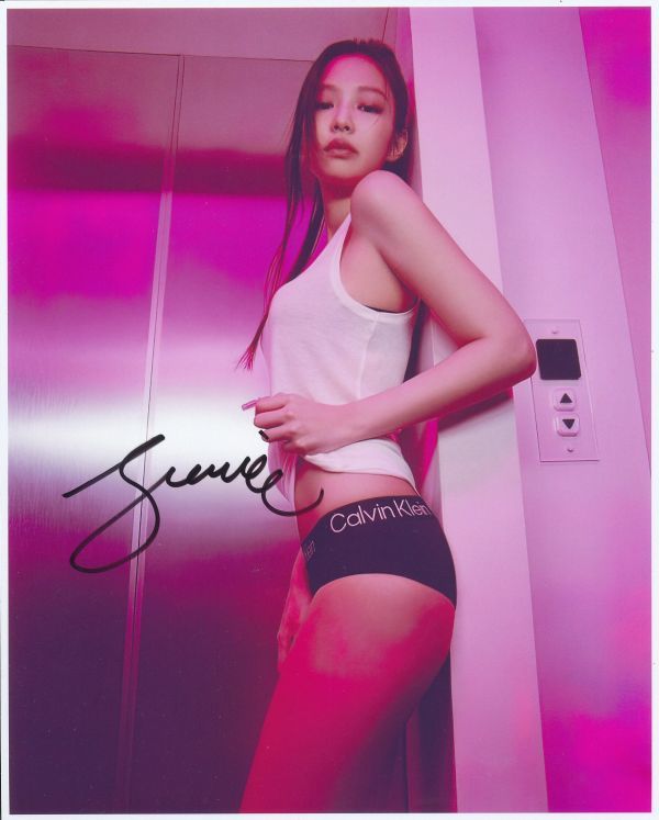 ジェニー BLACKPINK☆直筆サイン写真☆証明書COA◇2927(サイン)｜売買