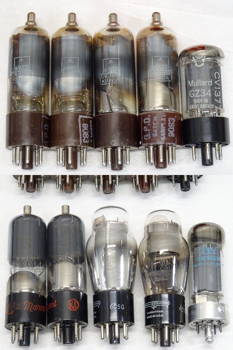 ナショナル　三菱　日立真空管 □□Mullard GZ34/RCA 80/MITSUBISHI 6G-K17/General Electric VT-52