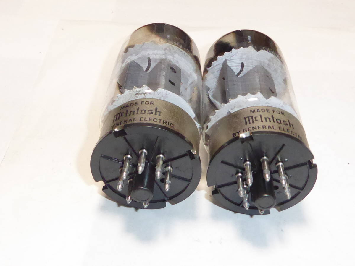 mclntosh GENERAL ELECTRIC 6550A 真空管 その6， 6550A 2本 McIntosh製 米国 GE製 出力真空管 動作劣化品 KT88