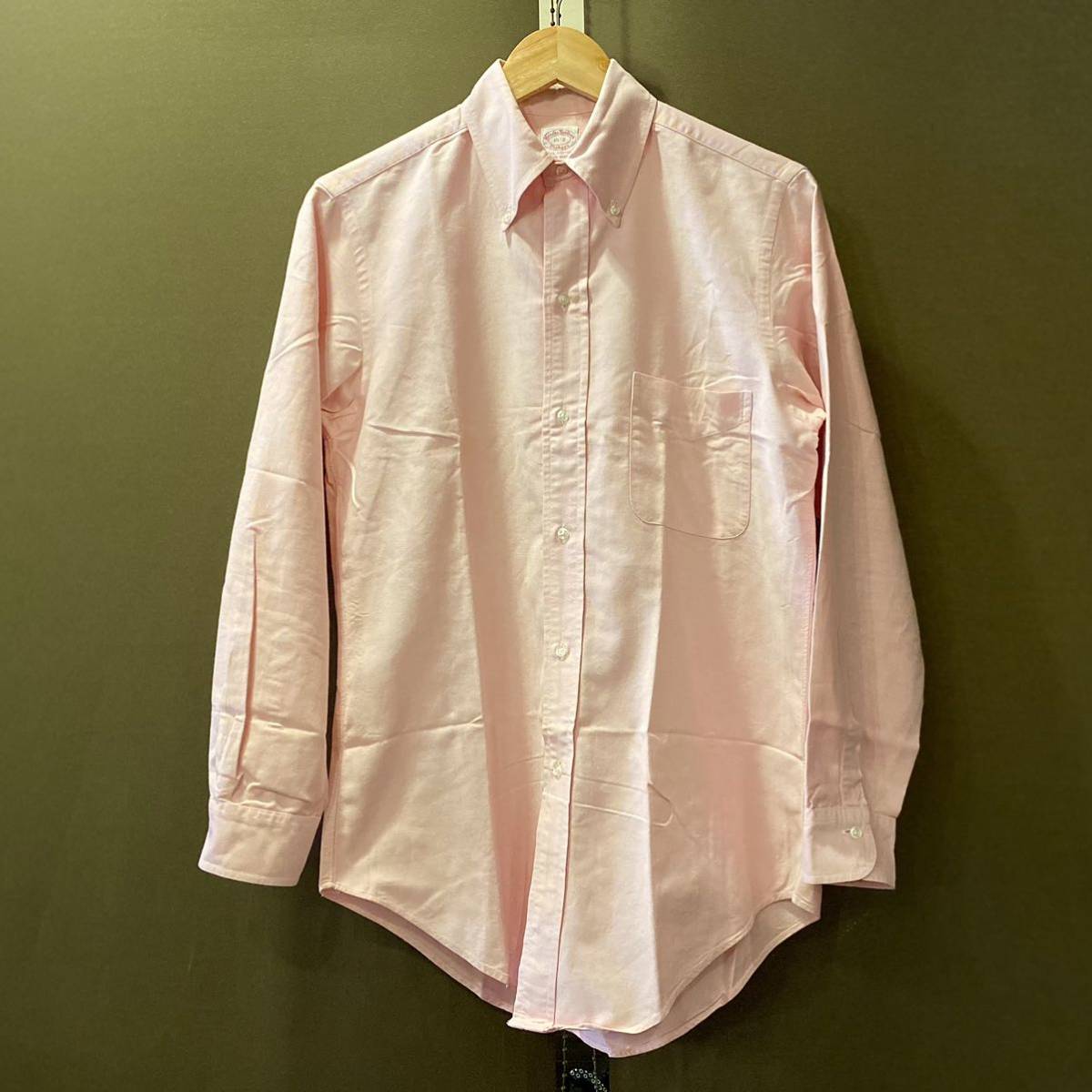 格安 1円から USA製 70s BrooksBrothers 6ボタン makers ポロカラーシャツ 15 メイカーズ ブルックスブラザーズ アメリカ ox B.D 古着 レア