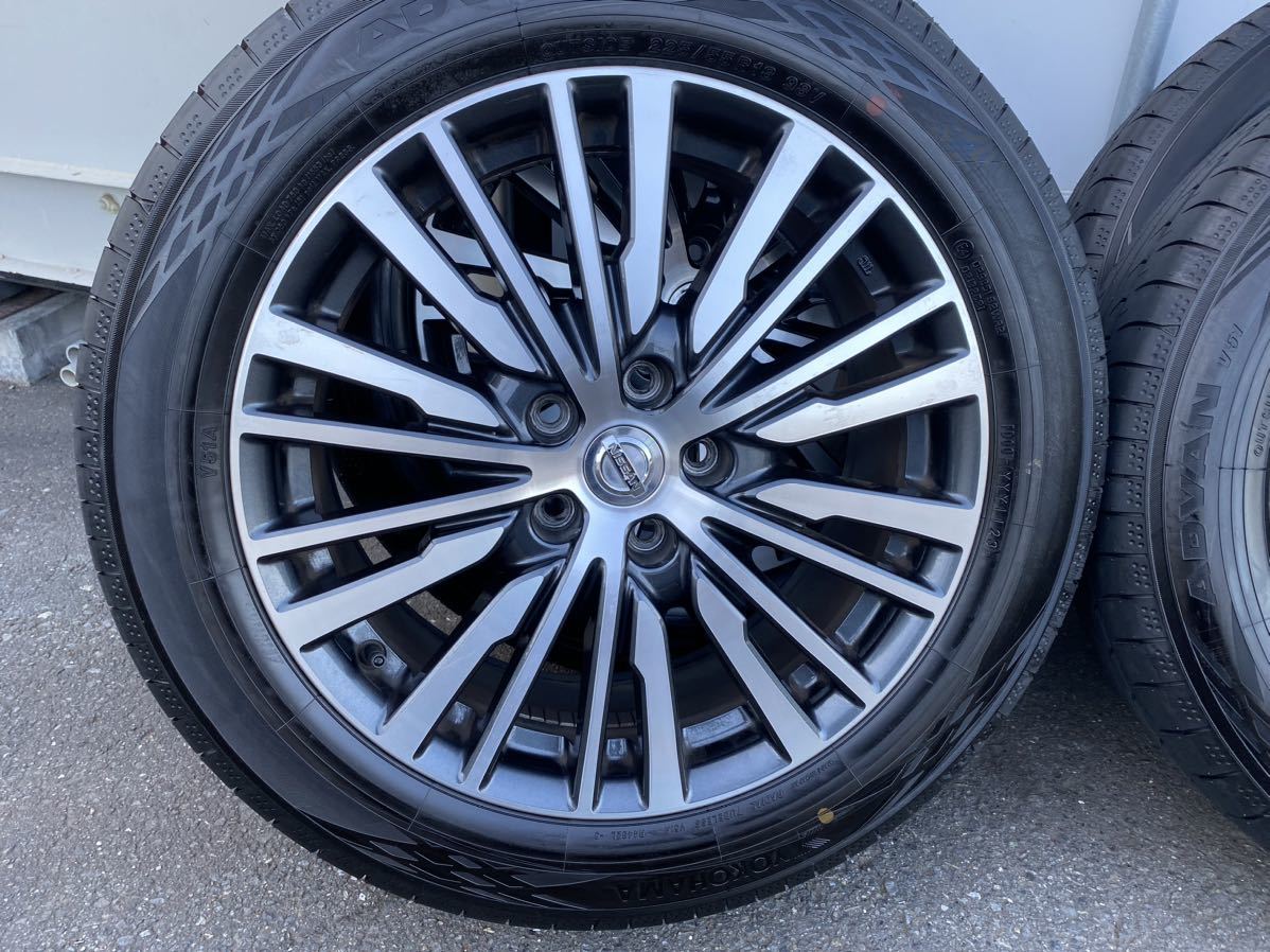 E52エルグランド後期 純正18インチアルミ タイヤ225/55R18 新品同様 4