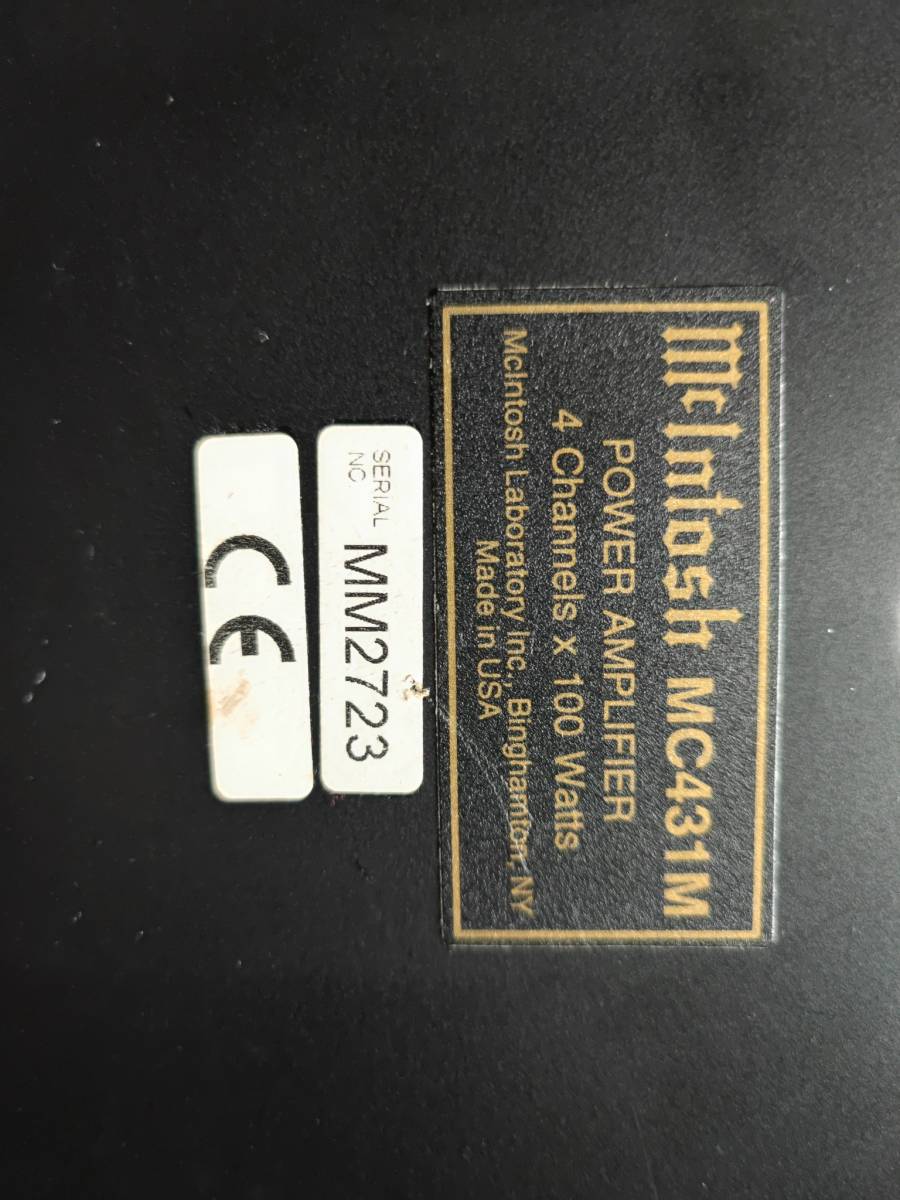 送料無料　マッキントッシュ　MC431M 4chパワーアンプ　Mcintosh_6