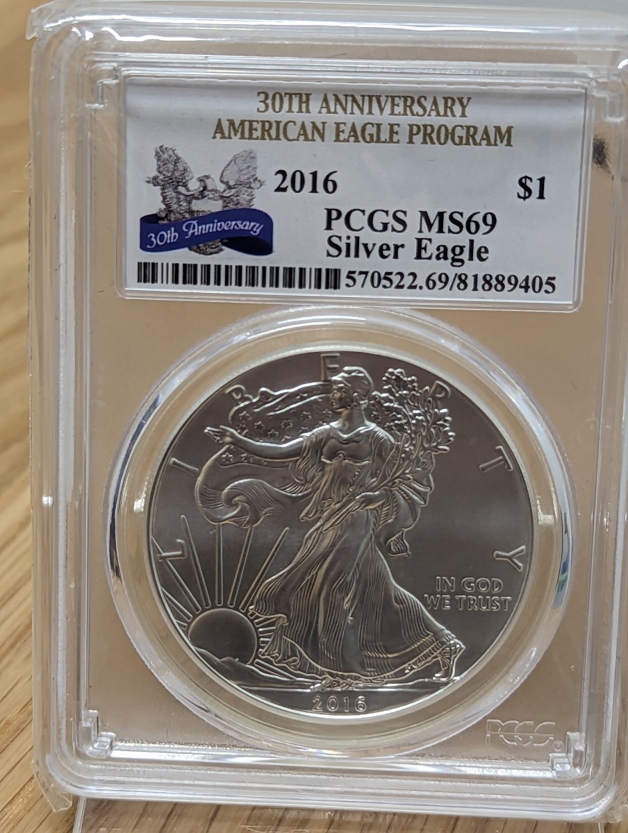 アメリカ イーグルコイン 銀貨 PCGS 30th ANNIVERSARY