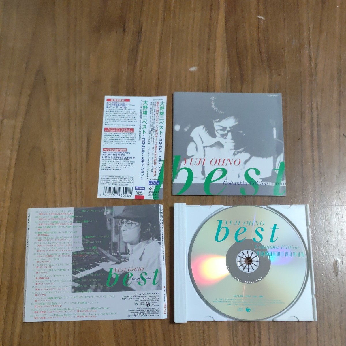 CD 帯付き 大野雄二ベスト コロムビアエディション ルパン三世 野生の 