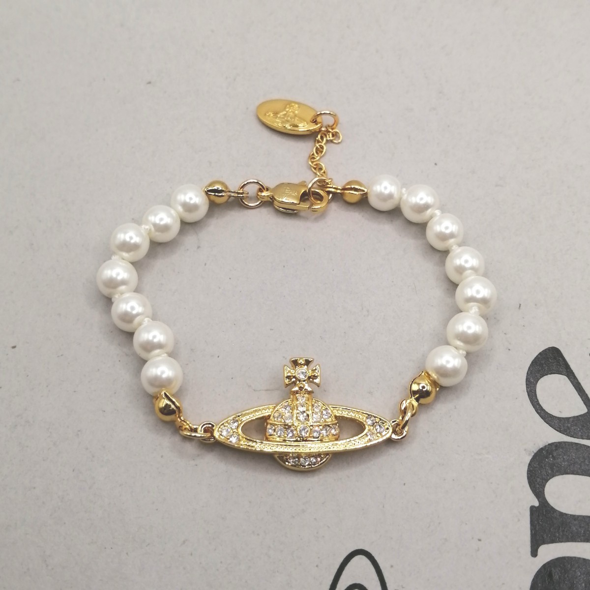 極美品 Vivienne Westwood ヴィヴィアン ウエストウッド ミニバスレリーフ パール ブレスレット ゴールド ネックレス