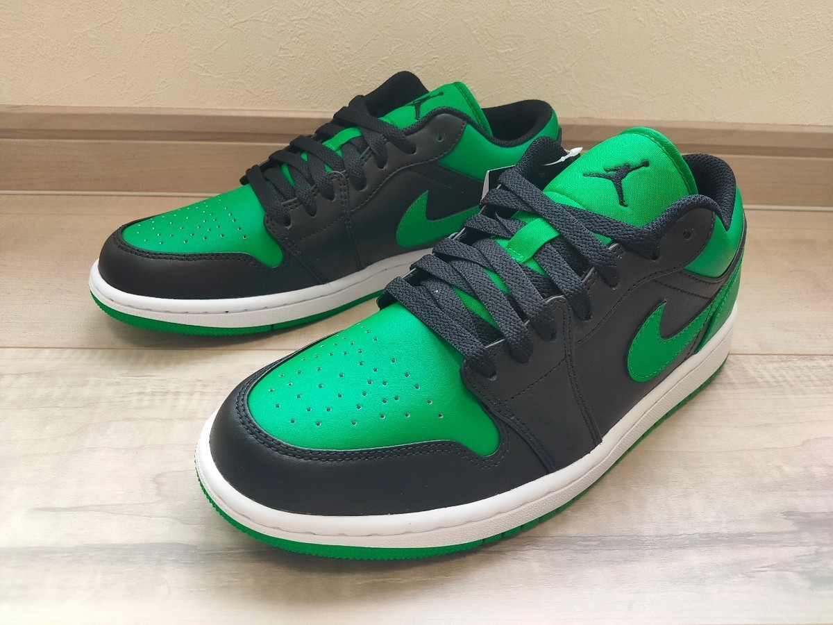 30cm 新品 NIKE AIR JORDAN 1 LOW LUCKY GREEN ナイキ エアジョーダン 1 ロー ラッキーグリーン エア ジョーダン ローカット 黒 緑