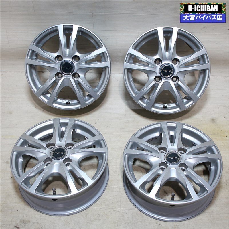 HOT ワゴンR モコ ライフ ムーヴ 軽自動車 冬用ホイールに FEID 4.5-13+35 4H100 13インチ ホイール4本セット _○004
