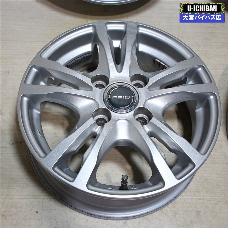 HOT ワゴンR モコ ライフ ムーヴ 軽自動車 冬用ホイールに FEID 4.5-13+35 4H100 13インチ ホイール4本セット _○004