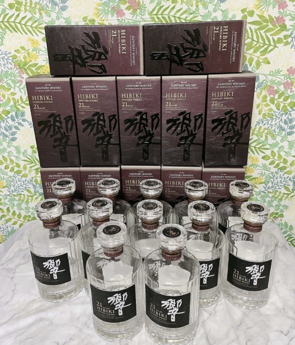 【空瓶】サントリー響21年 12本セット 響 ウイスキー 空瓶 12本セット サントリー 響 21年 空き瓶 12本セット