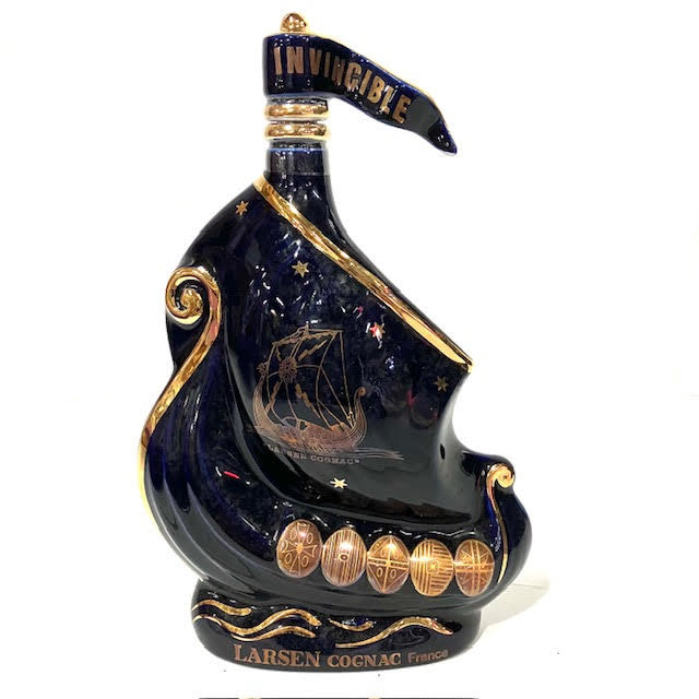 仙13【未開栓】LARSEN COGNAC France VIKING SHIP 700ml 38～40