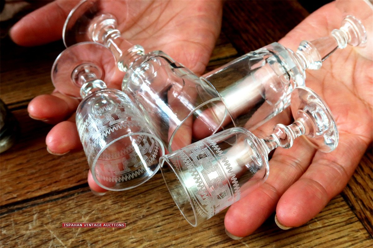 BACCARAT & MEISENTHAL 4本セット オールドバカラ フランス