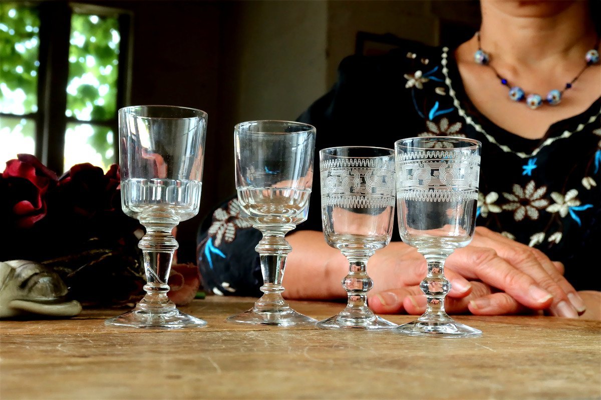 BACCARAT & MEISENTHAL 4本セット オールドバカラ フランス