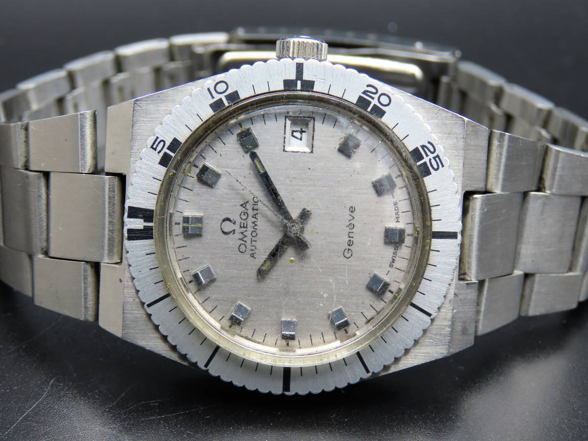 1円～! ジャンク品☆正規品 OMEGA オメガ ジュネーブ 自動巻き デイト