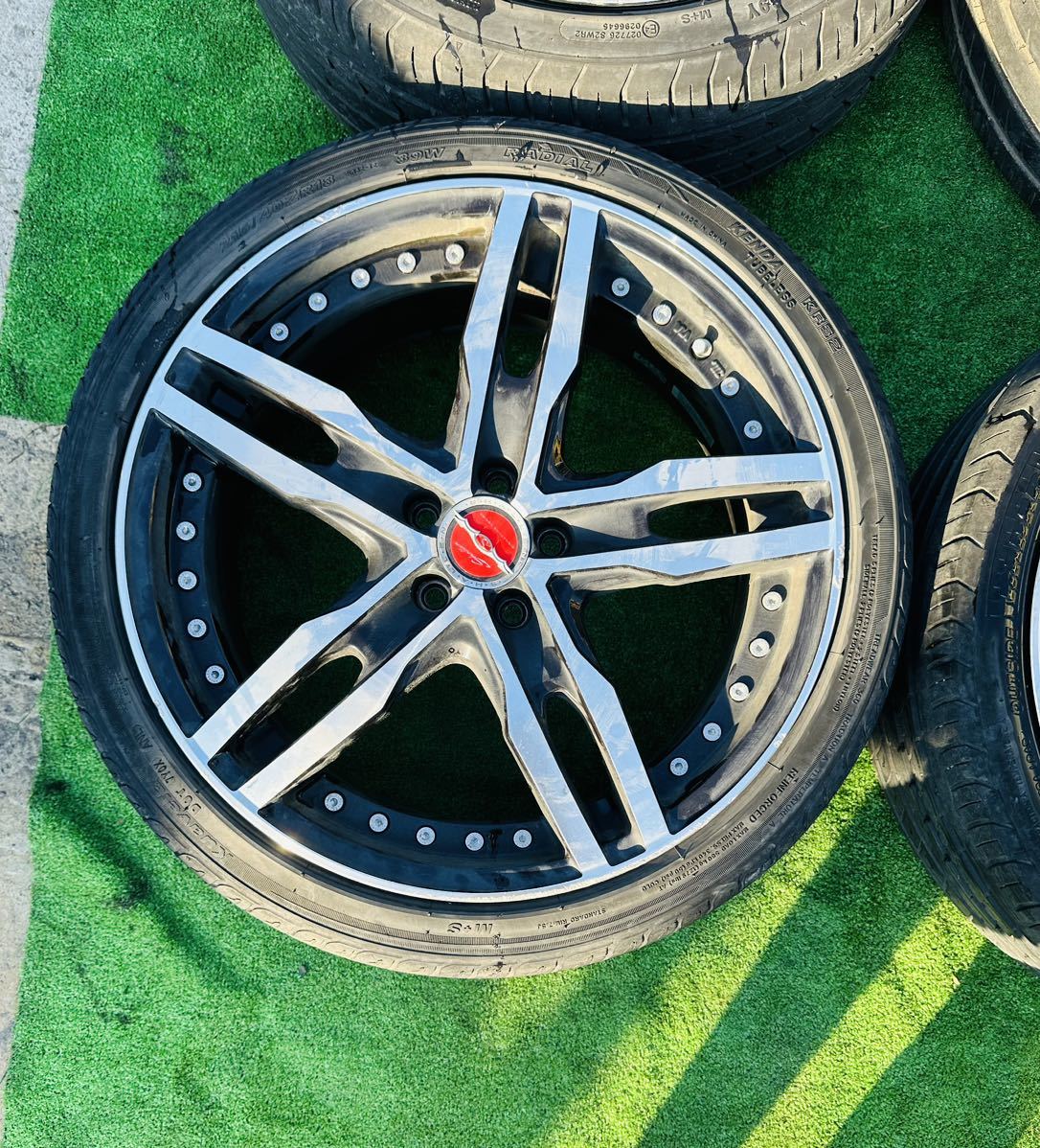 シャレン 18インチ 7.5J +48 5H 5穴 PCD100 アルミホイール タイヤ 4本 