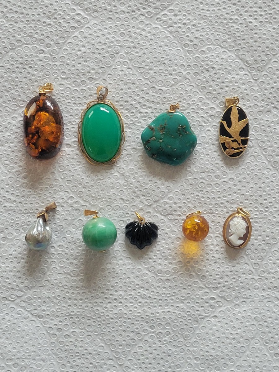 k18、k14ペンダントトップ ヴィンテージアクセサリー 中古まとめ