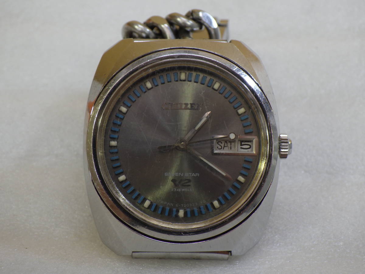 稼働品 CITIZEN SEVEN STAR V2 メンズ腕時計 腕時計 時計 シチズン 4 