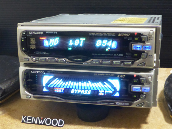 KENWOOD MZ907+X707 ☆スペアナ DSP グライコ！MD 