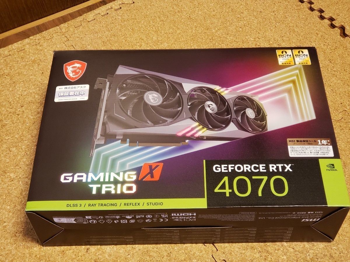 新品未使用】☆納品書付き☆MSI RTX 4070 GAMING X TRIO 12G 【送料 