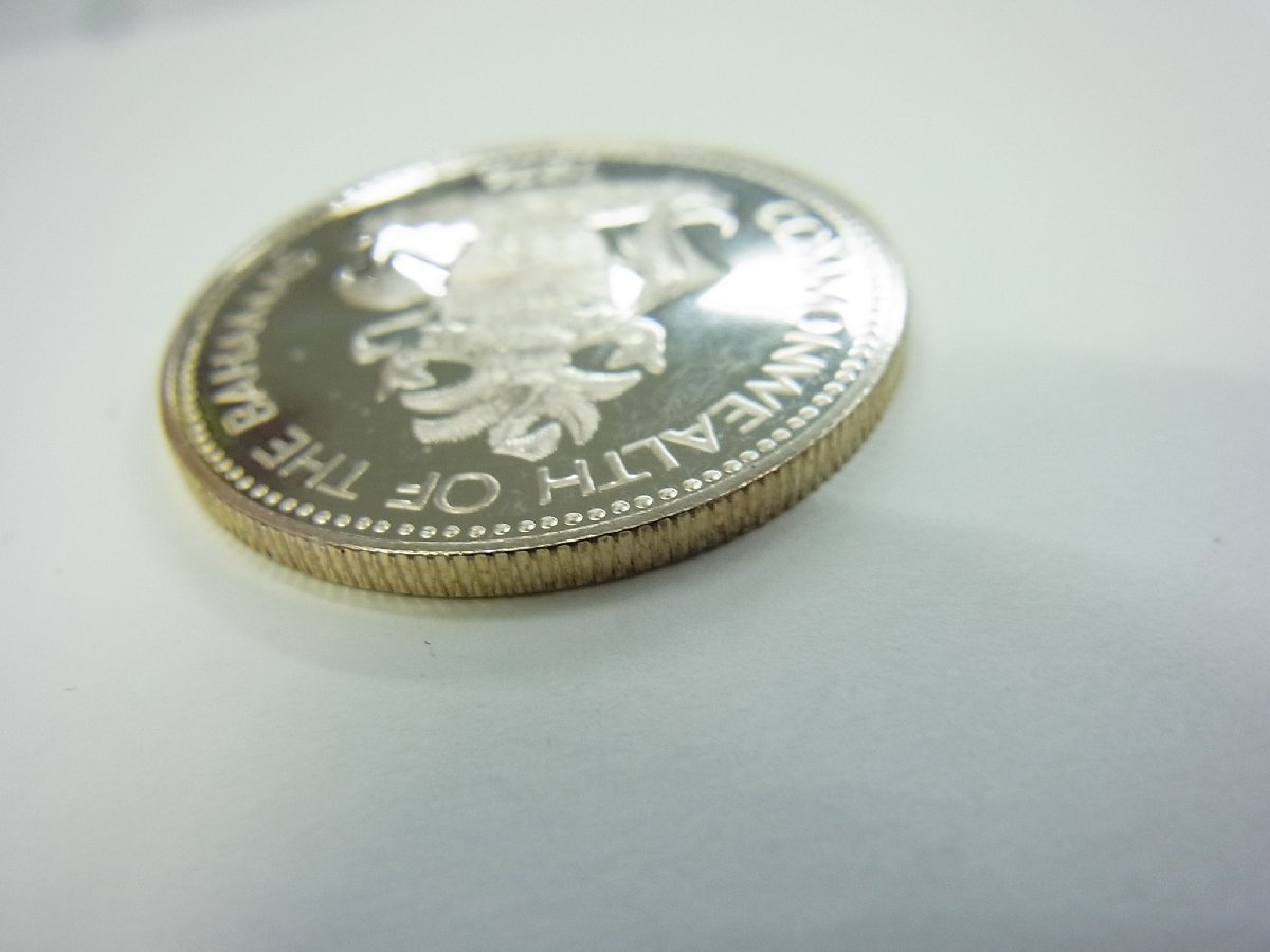 □ バハマ銀貨 FIFIY CENTS 1974年 銀800 10.37g □ 通常保管品