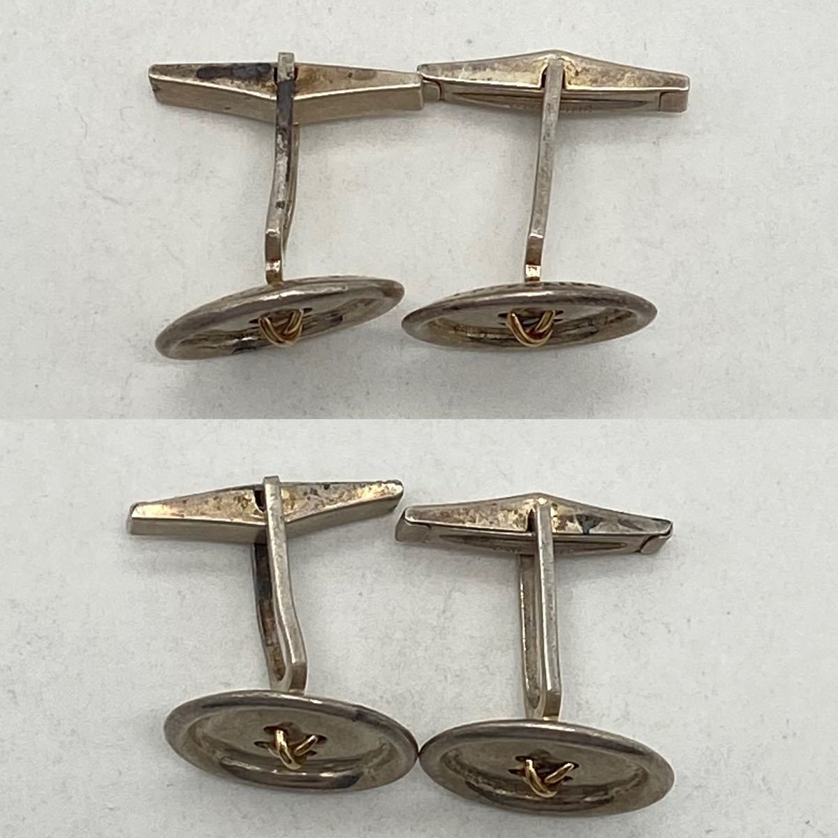 TIFFANY&Co. ティファニー カフス 14KT シルバー ボタン ゴールド