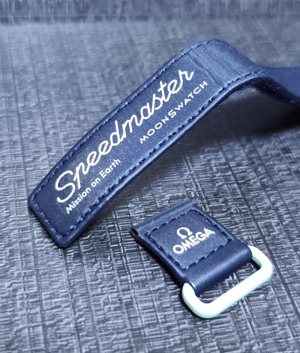 中古、Moonswatch Mission on Earth OMEGA Swatchコラボ ベルクロストラップ　マジックテープ　ベルト　スピードマスター