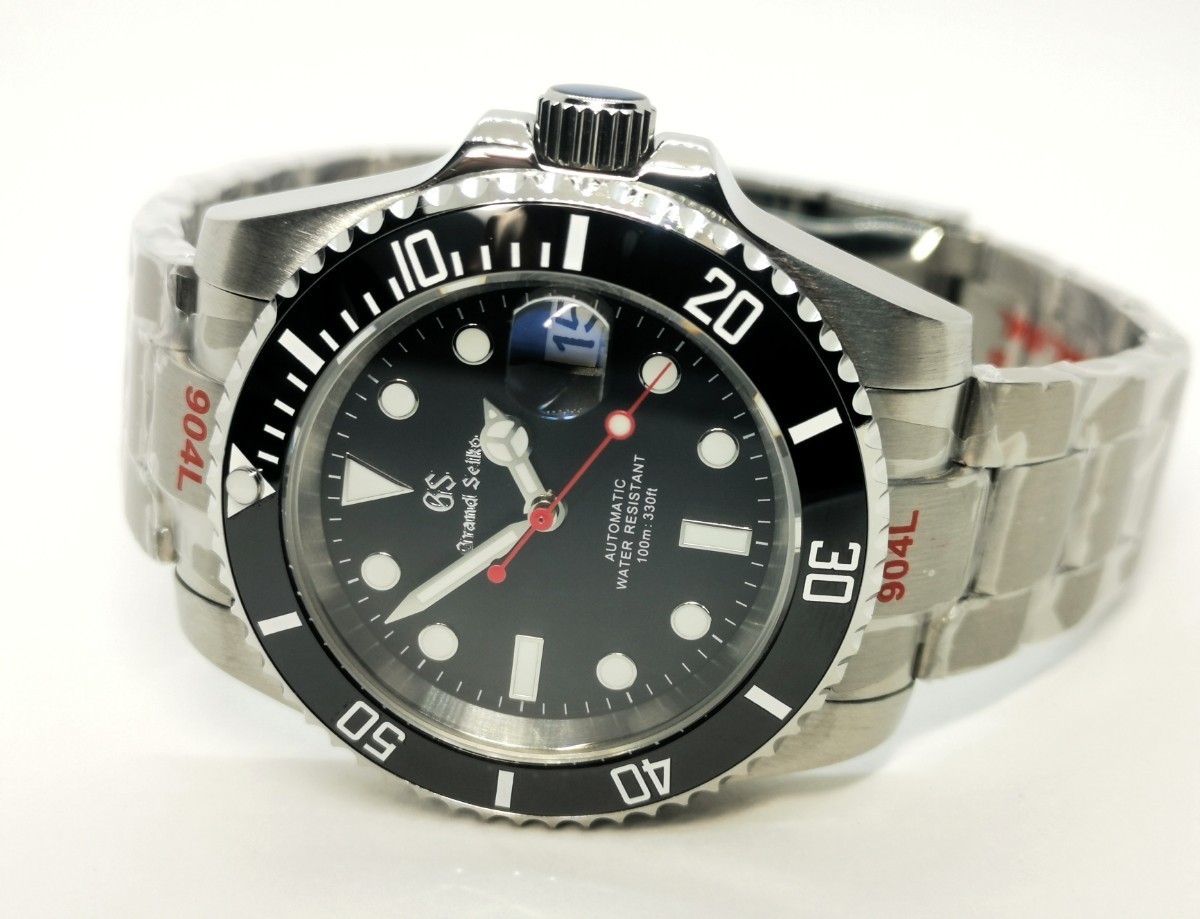 SEIKO MOD NH35 セイコー 赤秒針 カスタム 機械式 腕時計 自動巻 手 
