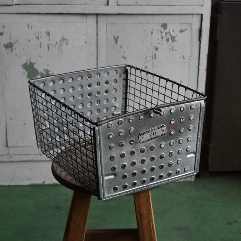 VINTAGE GYM METAL BASKET】アンティーク ヴィンテージ ジムバスケット