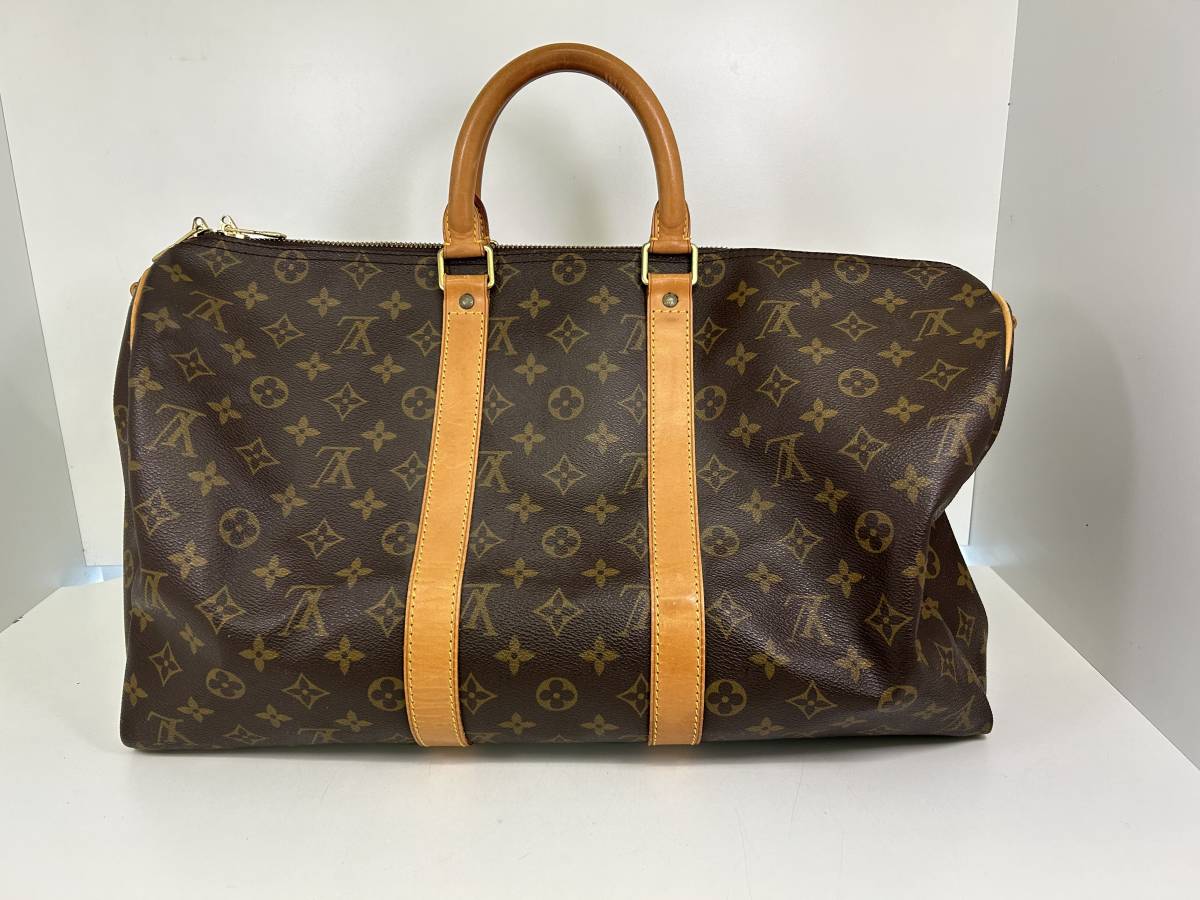 Louis Vuitton ヴィンテージボストンバッグ ブラウン W0507-30 1637【1円スタート】 バッグ ルイヴィトン LOUIS VUITTON