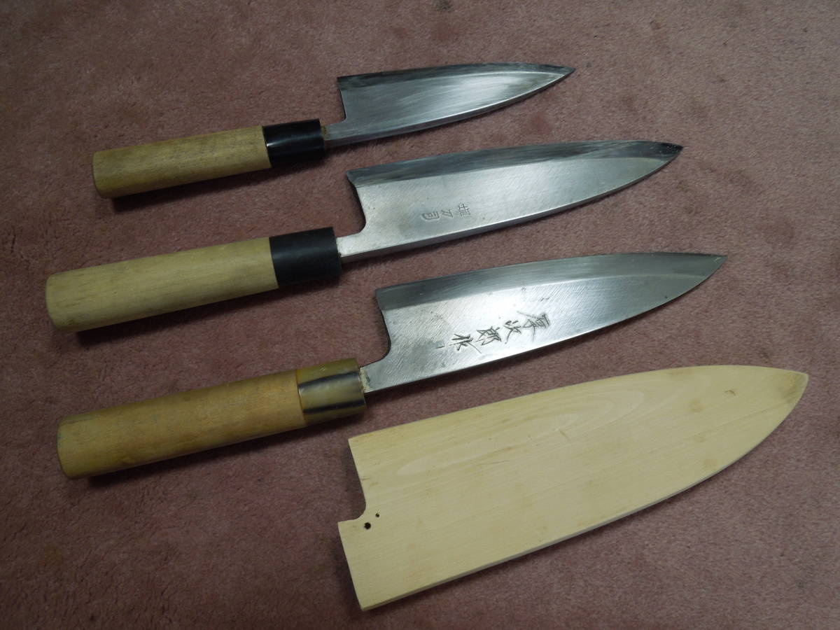 和包丁 堺 刀司 広重作 出刃に柳葉包丁 二品 和包丁 堺 刀司 広重作 出刃に柳葉包丁 二品 和包丁 堺