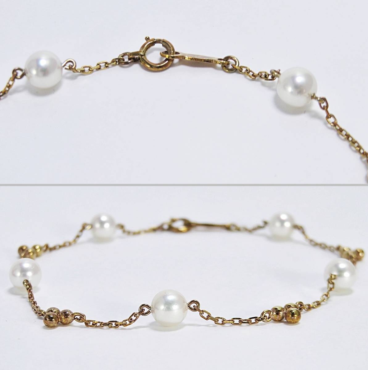 K18 刻印】MIKIMOTO ミキモト パール チェーン ブレスレット