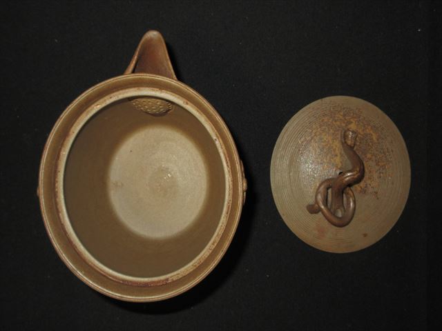 Hr 煎茶道具 備前銘工 木村陶峰 遊環摘み宝瓶 茶器 急須 茶道具 備前焼