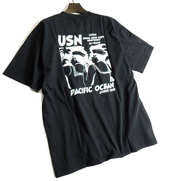 AVIREX アヴィレックス 新品 セイラーズグラフィック 製品染め クルーネック 半袖 Tシャツ カットソー 6123277 09 XL ▲018▼kkf0023c