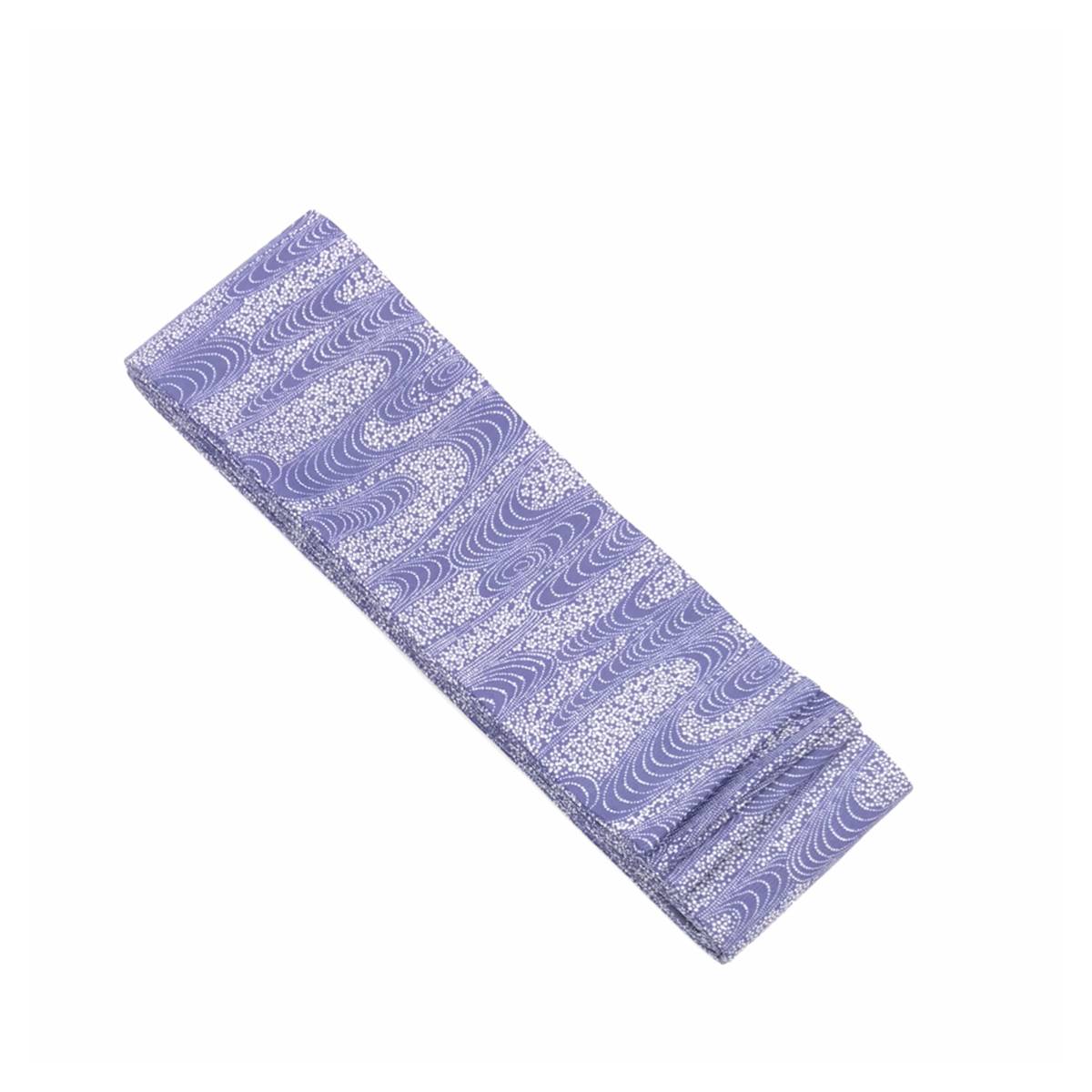 美品　夏物　絽　正絹　角帯　江戸小紋　全通柄　男物　長さ412　巾10.5　中古品