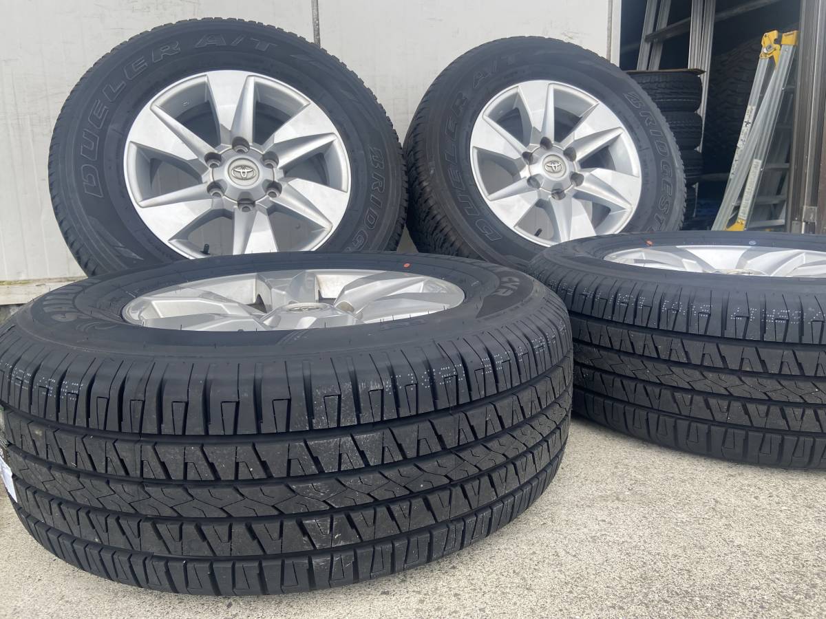 美品 150プラド後期 純正ホイール 17インチ バリ溝タイヤ 265/65R17 