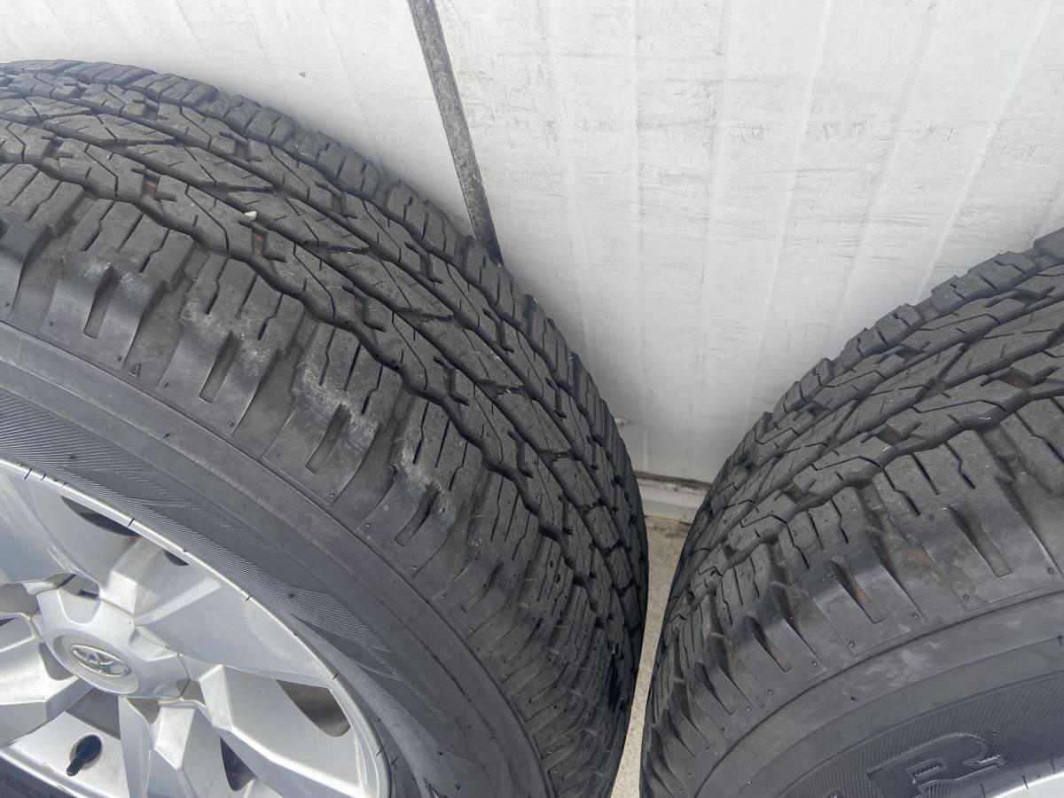 美品 150プラド後期 純正ホイール 17インチ バリ溝タイヤ 265/65R17 
