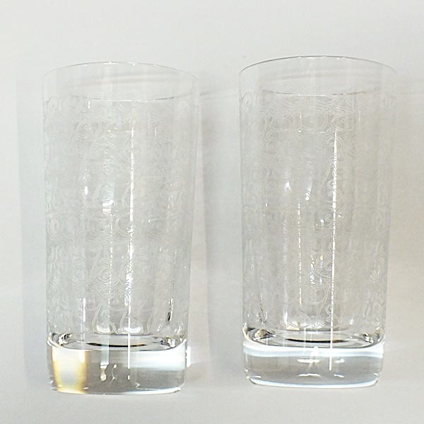 展示未使用】Baccarat バカラ ローハン ロックグラス 注ぎ込み 2個セット