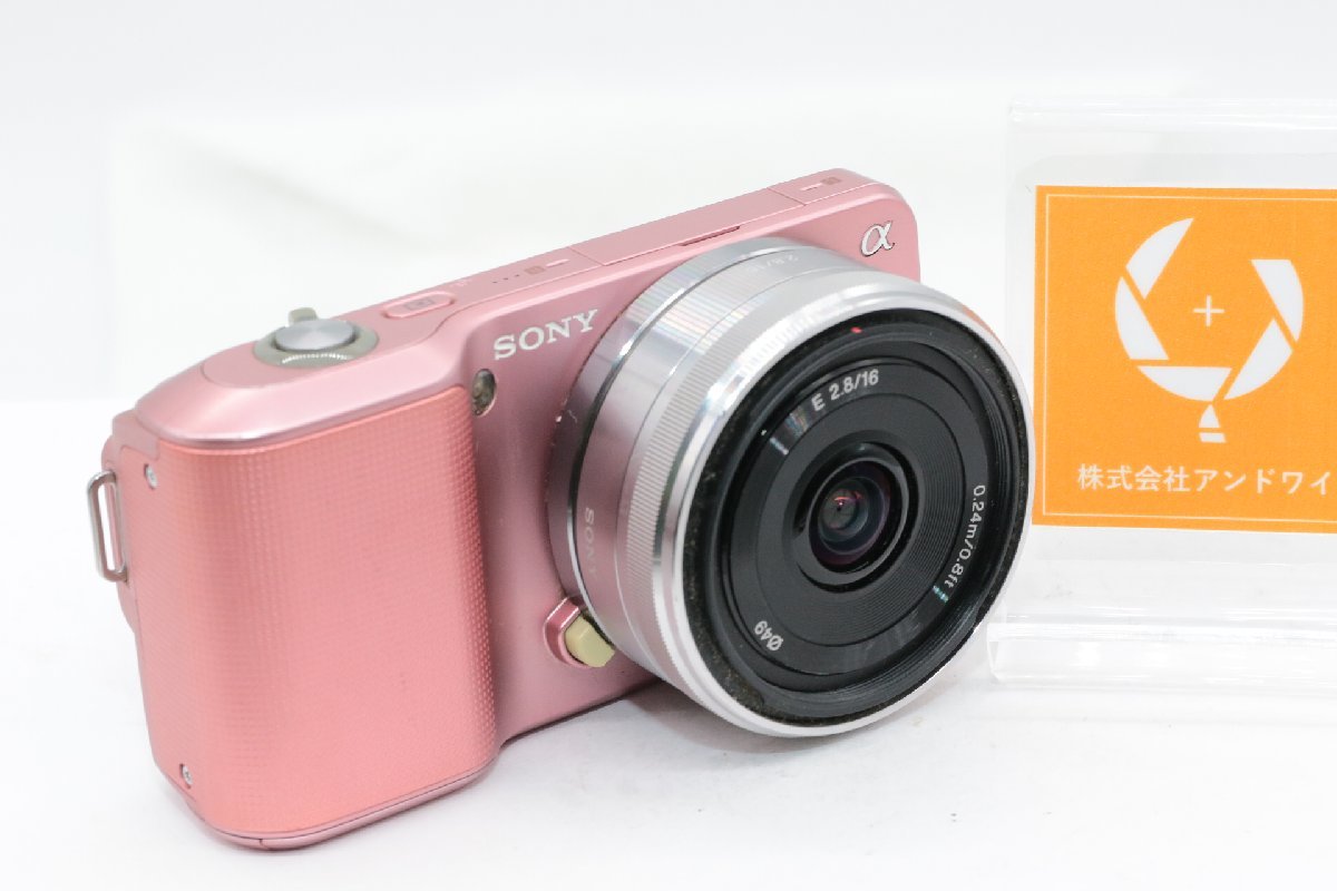 【良品/動作】SONY ソニー NEX-3 + E 16MM F2.8　(シャッター回数16521回、バッテリー、充電器欠品） #3885